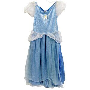 2001 Y2K Disney Store Cinderella Costume Dress up Blue Sparkly sz 8/10
